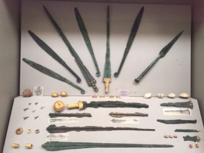 Bronze weapons from the Archaeological Museum.